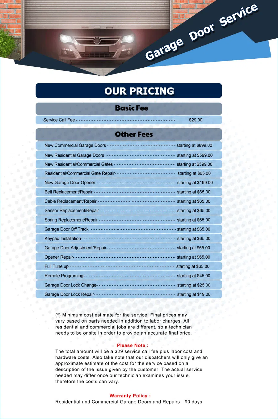 Eagle Garage Door Service Scottsdale, AZ 480-648-1357